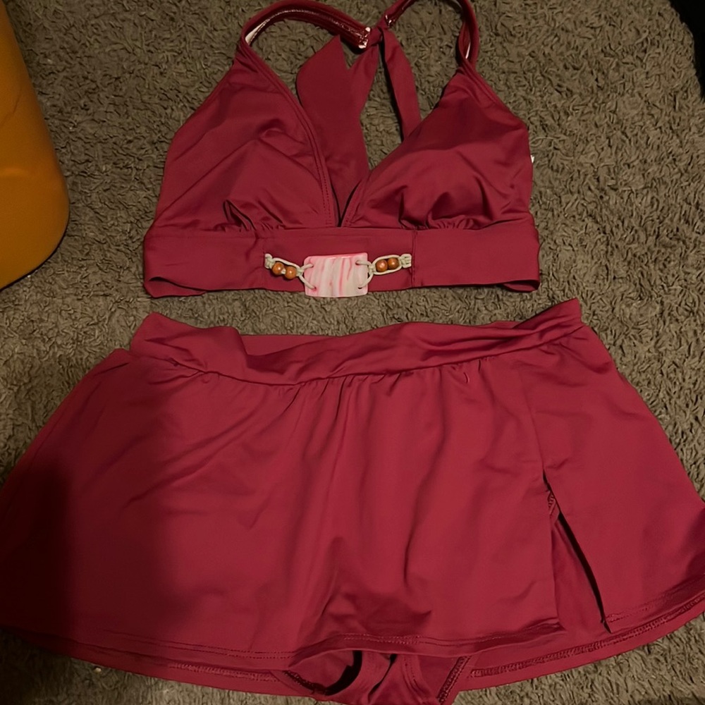 Maroon bikini